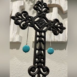 Turquoise dangle earrings.